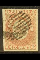 1862 6d Rose Lake, SG 20, Very Fine Used With Good To Large Margins All Round. For More Images, Please Visit Http://www. - Andere & Zonder Classificatie