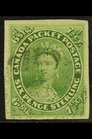 1852 7½d Yellow Green, SG 12, Very Fine Used With Large To Very Large Margins All Round, Full Even Colour And Light Canc - Sonstige & Ohne Zuordnung