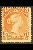 1868 3c Brown Red, SG 58, Uni 25, Fine And Fresh Mint No Gum. Cat SG £1300. For More Images, Please Visit Http://www.san - Autres & Non Classés