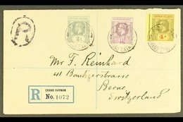 1914 (Jan) Neat Envelope Registered To Switzerland, Bearing 1912-20 2d, 4d And 6d, SG 43, 46/47 Tied Georgetown Cds's, J - Kaaiman Eilanden