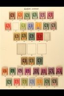 1912 - 1937 FRESH MINT ONLY COLLECTION Attractive Collection On Printed Pages With 1912 Geo V Set To 10r,  Also 1r 2r An - Ceylan (...-1947)