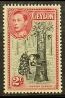 1938 2c Black And Carmine, Variety "perf 13½ X 13,", SG 386a, Very Fine And Fresh Mint. For More Images, Please Visit Ht - Ceylan (...-1947)