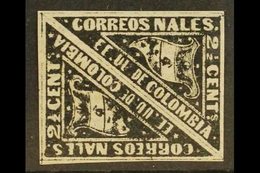 1869-70 2½c Black Carrier Stamp On Laid Paper, Scott 59a, An Attractive Fine Mint PAIR With Good Margins All Round. (2 S - Colombia