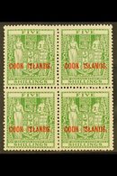 1943-54 5s Green Arms, Upright Watermark, SG 132, Fine Mint Block Of Four, The Upper Pair Never Hinged. For More Images, - Cook