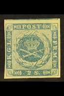 1854-57 2s Blue Dotted Spandrels (SG 7, Michel 3, Facit 3), Never Hinged Mint With Four Good To Large Margins Showing Pa - Andere & Zonder Classificatie