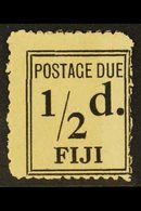 POSTAGE DUE 1917-18 ½d Black (narrower Setting), SG D5a, Fine Unused Without Gum. For More Images, Please Visit Http://w - Fiji (...-1970)