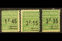 PARCEL POST 1928-29 'Livraison Par Expres' Surcharges Complete Set, Yvert 92/94, Never Hinged Mint, Very Fresh. (3 Stamp - Other & Unclassified