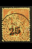 MADAGASCAR 1889 25 On 40c Red On Yellow, SG 3 (Yvert 3), Very Fine Used. For More Images, Please Visit Http://www.sandaf - Sonstige & Ohne Zuordnung