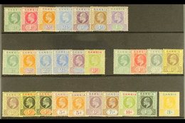 1902-1909 KEVII MINT SELECTION Presented On A Stock Card That Includes 1902-05 CA Wmk Set (ex 6d) To 1s, 1904-06 MCA Wmk - Gambie (...-1964)