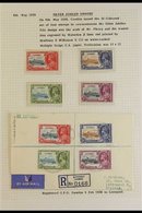 1935 Interesting Silver Jubilee Collection With Complete Set, Set On Reg Cover, (2) 1½d (4) With Minor Varieties, 3d Cor - Gambie (...-1964)