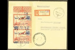 FRENCH LEGION 1943 (7 Jun) Registered Env To Germany Bearing A Vertical Pair Of The 1941 F+10 Fr Carmine And Blue French - Andere & Zonder Classificatie