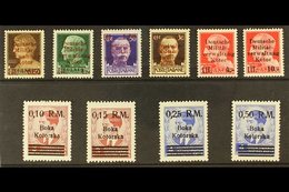 KOTOR 1944 Surcharges Complete Collection, All Never Hinged Mint & Superb (10 Stamps)  For More Images, Please Visit Htt - Other & Unclassified