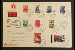 LITHUANIA / VILNIUS 1941 (16 July) Vilnius Complete Set Tied By Vilnius Cds's On The First Day Of Issue To An Attractive - Altri & Non Classificati