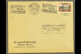 1939 OVERPRINTED ON DANZIG 1m On 1g Black And Orange, SG 716, On A Cover Tied By Forged Berlin Slogan Cancel. For More I - Sonstige & Ohne Zuordnung