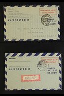 BIZONE (AMERICA & BRITISH) AEROGRAMMES 1948-1949 USED COLLECTION Of "TAXE PERCUE" Types Presented On Stock Pages, Inc 19 - Andere & Zonder Classificatie