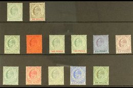 1903-11 MINT KEVII SELECTION Presented On A Stock Card That Includes 1903 CA Wmk 1s, 1904-08 MCA Wmk Range To 6d Inc Pap - Gibilterra
