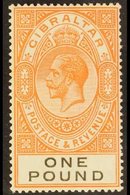 1925-32 £1 Red-orange And Black, SG 107, Fine Fresh Mint. For More Images, Please Visit Http://www.sandafayre.com/itemde - Gibraltar