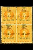 1888 4d On 2s Orange, 5mm Spacing, SG 42, Superb Mint Og Block Of 4. For More Images, Please Visit Http://www.sandafayre - Granada (...-1974)