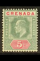 1904-06 5s Green & Carmine, SG 75, Fine Never Hinged Mint. For More Images, Please Visit Http://www.sandafayre.com/itemd - Grenade (...-1974)