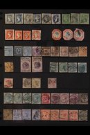 1854-1935 USED COLLECTION On Stock Pages, Includes 1854-55 ½a (x6, All With 4 Margins), 1a (x4, Two With 4 Margins), 2a  - Altri & Non Classificati