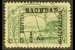 BAGHDAD 1917 ½a On 10pa Green Lighthouse Garden Overprint, SG 3, Fine Used, Fresh, With 2018 David Brandon Photo-certifi - Iraq