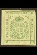 MODENA 1859 5c Green, Provisional Govt, Sass 12, Fine Mint Og, Small Older Hinge Remnant. Cat €2400 (£2100) For More Ima - Ohne Zuordnung