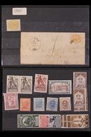 1860's-1970's INTERESTING MOSTLY USED ACCUMULATION In A Box, Includes An Old Stockbook Crammed With Used Stamps, All Dif - Unclassified