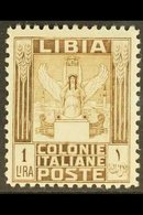 LIBYA 1926-30 1L Brown No Watermark Perf 11 (Sassone 65, SG 58a), Fine Mint, Very Fresh. For More Images, Please Visit H - Sonstige & Ohne Zuordnung