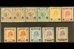 SOMALIA 1923 Surcharges Complete Set (Sassone 34/44, SG 33/43), Very Fine Mint, Most Stamps Including The Top Values Are - Sonstige & Ohne Zuordnung