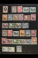 1953-74 FINE MINT COLLECTION Presented On Stock Pages. Includes 1954-59 Set To 10s, 1959 Official Opt'd Set Complete, 19 - Vide