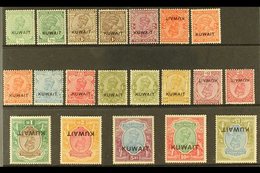 1929-37 Stamps Of India (KGV) Nasik Large "Kuwait" Overprinted Complete Set, SG 16/29, 15r With A Couple Of Lightly Tone - Koweït