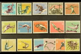 1955-58 SPORTS SETS Complete, Michel 334/337, 342/345, 353/356, And 365/368, Never Hinged Mint. (16 Stamps) For More Ima - Altri & Non Classificati