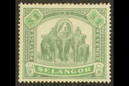 SELANGOR 1895-99 $1 Green And Pale Green Elephant, SG 76, Fine Mint With A Couple Of Small Gum Thins. For More Images, P - Otros & Sin Clasificación