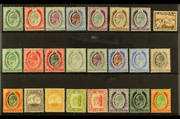 1903-1914 COMPLETE KEVII VERY FINE MINT COLLECTION On A Stock Card, All Different, Comprising 1903-04 Set & 1904-14 Set. - Malta (...-1964)