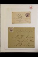 1900-1901 COVERS DUO An Attractive Duo, 1900 2c Postal Envelope And 1901 Cover Bearing 1897 4c, Both Tied By FLACQ Cds's - Mauritius (...-1967)