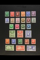 1949-1952 SUPERB MINT COLLECTION On Leaves, All Different, Inc British Currency 1949 Set (ex 2s6d), 1951 Set, Spanish Cu - Other & Unclassified