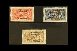 SPANISH CURRENCY 1914-26 Seahorses, With Waterlow 6p On 5s, 12p On 10s Indigo-blue, And Bradbury Wilkinson 3p On 2s.6d,  - Other & Unclassified