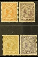 1891-94 Young Wilhelmina 15c, 25c, 50c And 1g (NVPH 39 & 42/44), Mint (regummed), Lovely And Fresh With Tiny Faults. (4  - Sonstige & Ohne Zuordnung