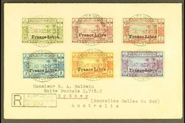 FRENCH 1941 France Libre Complete Set, SG F65/76, Across Two Neat Registered Covers To Sydney, Tied Port Villa 6 Oct. 19 - Sonstige & Ohne Zuordnung