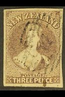 1862 3d Brown Lilac, Imperf, Wmk Large Star, SG 40, Fine Used, Large Margins. For More Images, Please Visit Http://www.s - Other & Unclassified