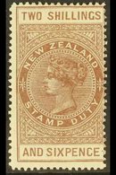 POSTAL FISCAL 1882-1930 2s6d Grey-brown, Perf.12½, Wmk SG Type W12a, SG F23, Mint, Large Part O.G., Centred To Right For - Other & Unclassified