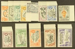 1953-58 Definitives Complete "Basic" Set, SG 69/80, Marginal Never Hinged Mint. (13 Stamps) For More Images, Please Visi - Nigeria (...-1960)