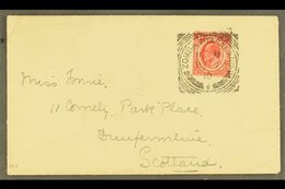 1910 Fine Cover Addressed To Scotland, Franked KEVII 1d With Superb Strike Of "Zomba" Squared Circle, Fine Strikes Of "C - Nyassaland (1907-1953)