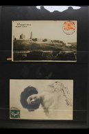 POSTAL HISTORY Group Of Items Incl. Incoming 1910 Postcard From France With Jerusalem Arrival C.d.s., 1918 Reg'd Cover T - Palästina