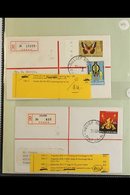 RELIEF POST OFFICE COVERS 1964-1977 Collection Of Registered Covers To Australia Bearing Stamps Tied By "RELIEF No. ..." - Papúa Nueva Guinea