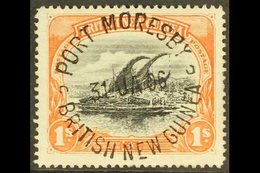 1901-05 1s Black And Orange Lakatoi, SG 7, Superb Full Upright Port Moresby 31 Jan 1906 Cds. For More Images, Please Vis - Papua New Guinea