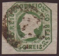 1853 50r Yellow-green, SG 6, Afinsa 3, Used, Three Large Margins Just Touching At Top, Fresh Colour, Cat £1,500. For Mor - Sonstige & Ohne Zuordnung