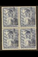 1954 2.30E Deep Blue Fourth Centenary Of Sao Paulo (SG 1119, Michel 832), Fine Mint BLOCK Of 4, Two Stamps Are Never Hin - Autres & Non Classés