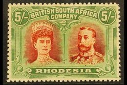 1910 5s Vermilion And Deep Green, Double Head, SG 159, Very Fine Mint. For More Images, Please Visit Http://www.sandafay - Otros & Sin Clasificación