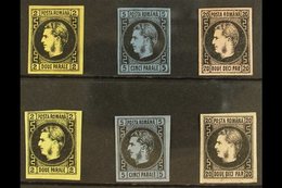 1866-67 2p, 5p, And 20p Sets On Both Thick Paper And On Thin Paper, Michel 14x/16x Plus 14y/16y, Each Fine Mint With Fou - Sonstige & Ohne Zuordnung